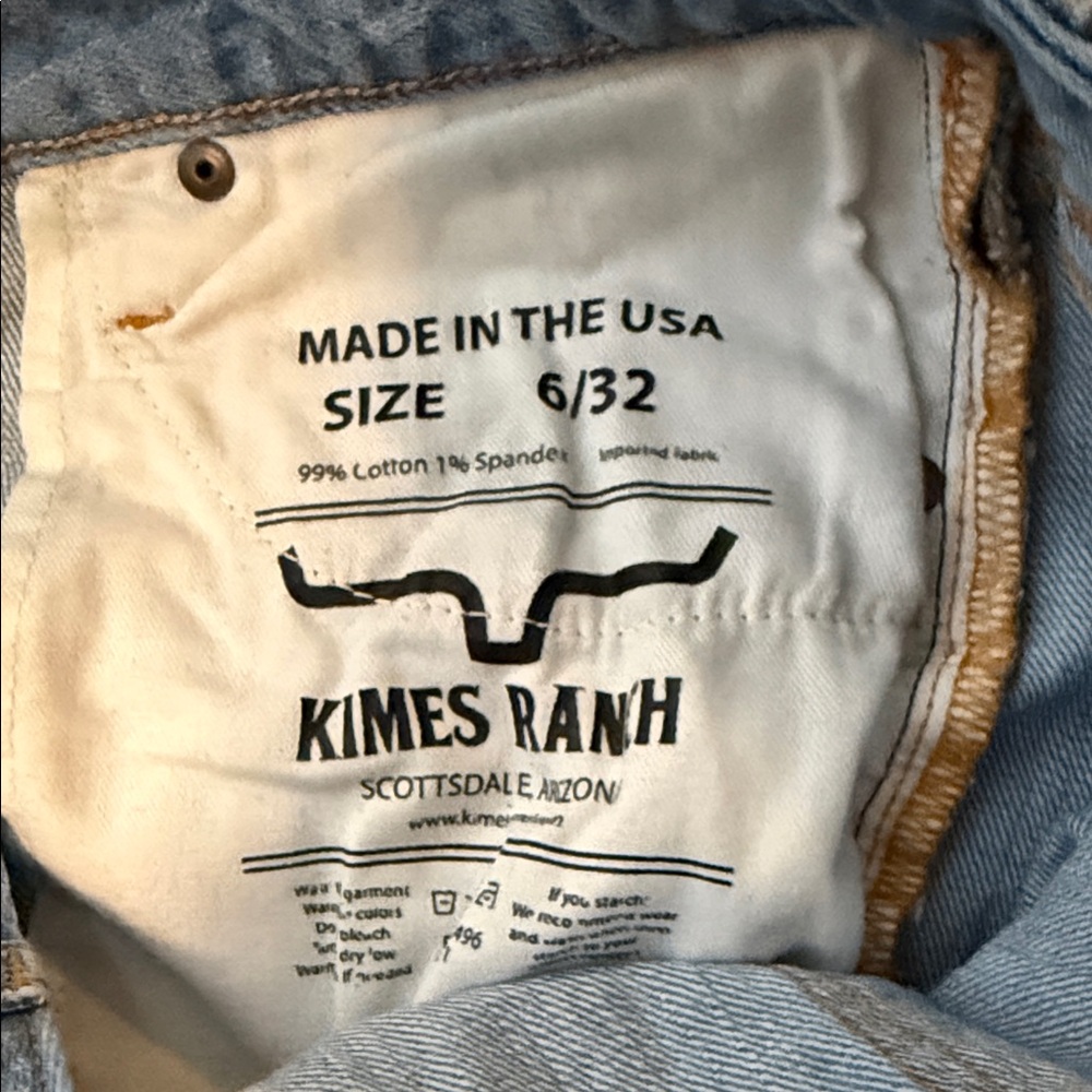 Kimes Ranch Women's Distressed Blue Flare Jeans - Picture 2 of 4